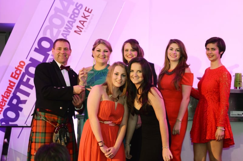 Staff were full of smiles after the firm won the City Centre Business of the Year honour in the Sunderland Echo Business Awards in 2014.
