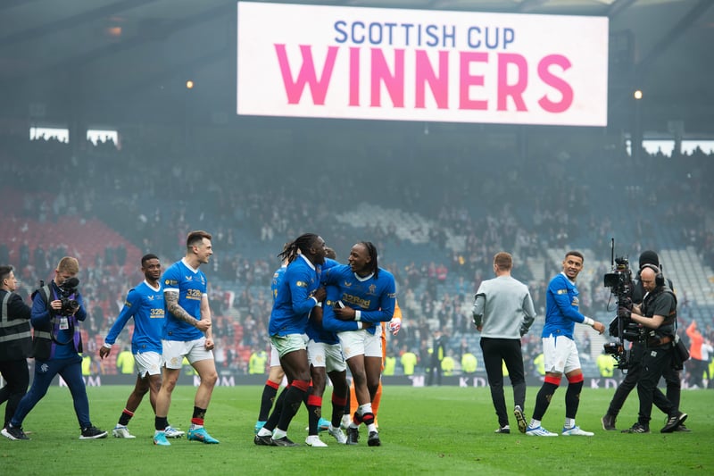 Rangers celebrated their last Scottish Cup title in 2022. The Gers defeated Hearts 2-0 with Ryan Jack and Scott Wright bagging the goals. 