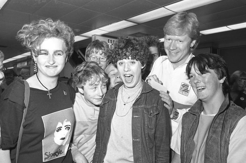 DJ David Jensen was pictured with fans at Boots in Sunderland in 1983.