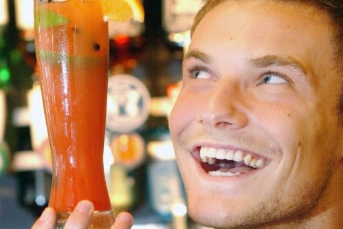 Christopher Boyce with a refreshing rum punch in 2009.