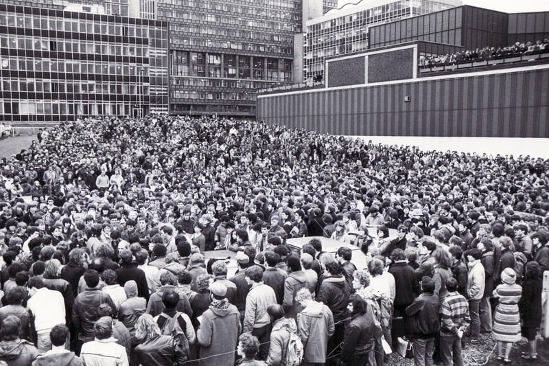 A gig at Sheffield Polytechnic, pictured here in 1982, that never even went ahead. 