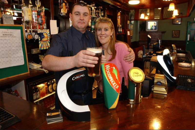 Back to 2004 and the new tenants of the Pickwick Arms - David Spraggon and Christine Campbell - were pictured at the pub.