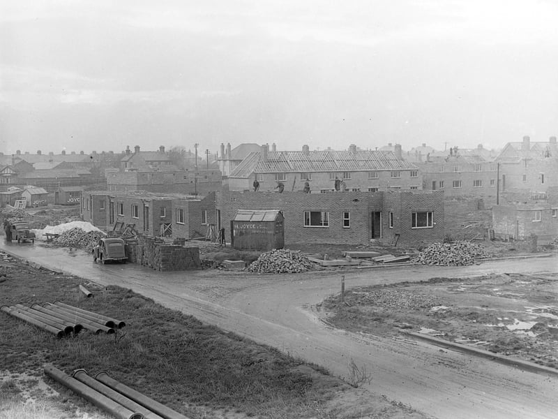 Building underway of the new houses in Grange Park, Blackpool