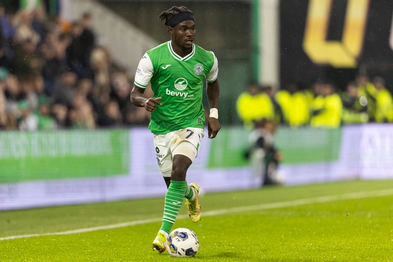 The fourth Hibs player in the top five is the French winger with a reported weekly wage of £5,000.