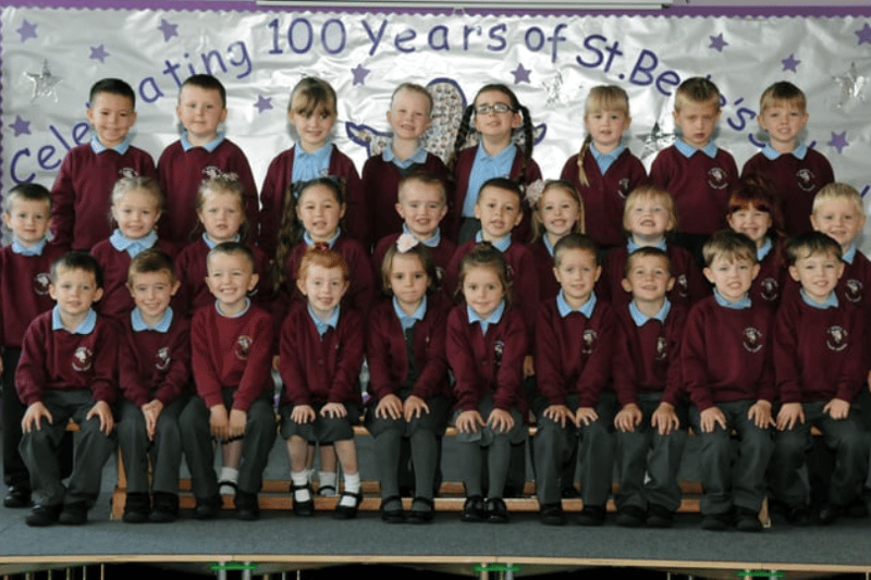 Looking so smart in their uniforms in Miss McCabe's class at St Bede's RC Primary School, Jarrow. 