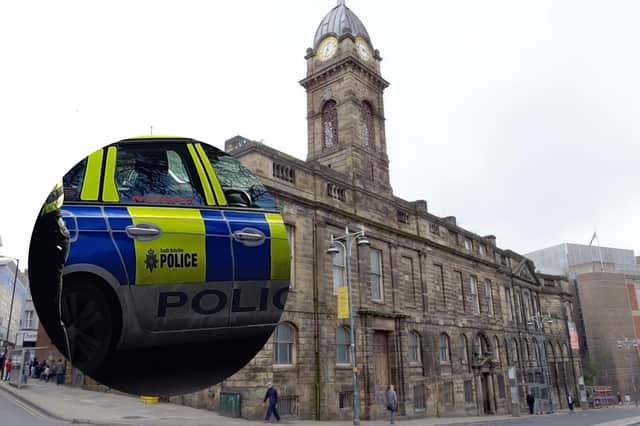 Sheffield's Old Town Hall, where police were called to reports of a man throwing dead pigeons onto the street below