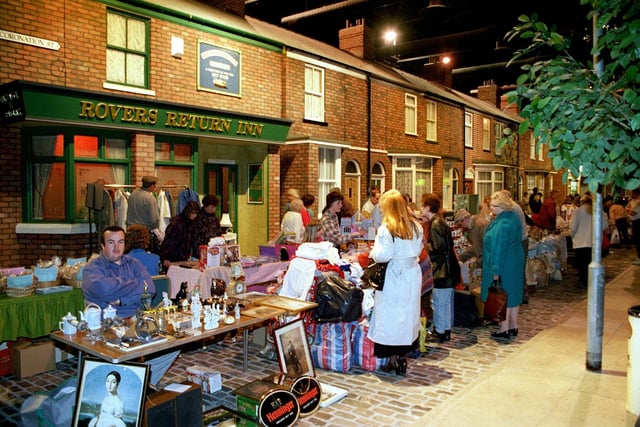 The World of Coronation Street, in the Sandcastle Blackpool, opened its doors for an indoor market on The Street itself, with proceeds going to Derian House