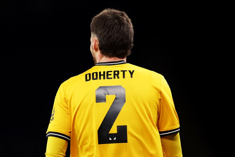 Doherty, although more of a right-sided player earlier in his career, has been excelling in the left wing-back role recently.