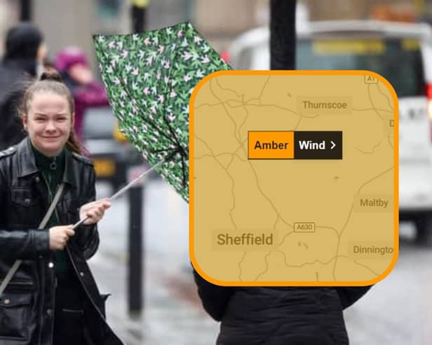 The amber wind warning for Sheffield will come into force at 6pm tonight (Sunday, January 21, 2024) lasting until 6am tomorrow, with the Met Office warning Storm Isha could bring gusts of wind of up to 80 miles per hour