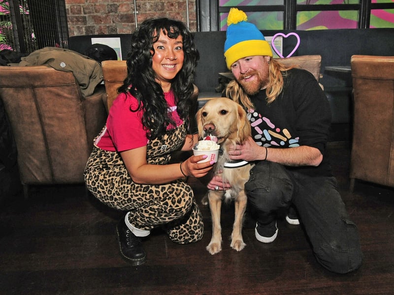 Sophie Winters and Jack Shires of Garforth with their Bella.
