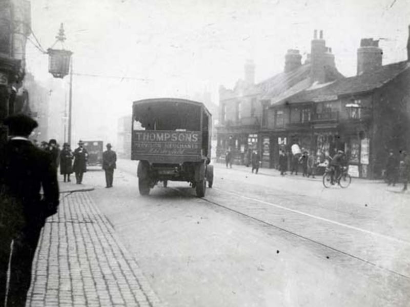 The junction of Lansdowne Road and London Road, Sharrow, in October 1924
