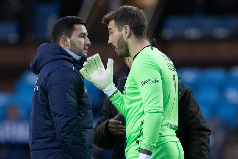 Doubt - the secondary keeper  suffered an eye injury during the Dens Park clash against Kilmarnock.