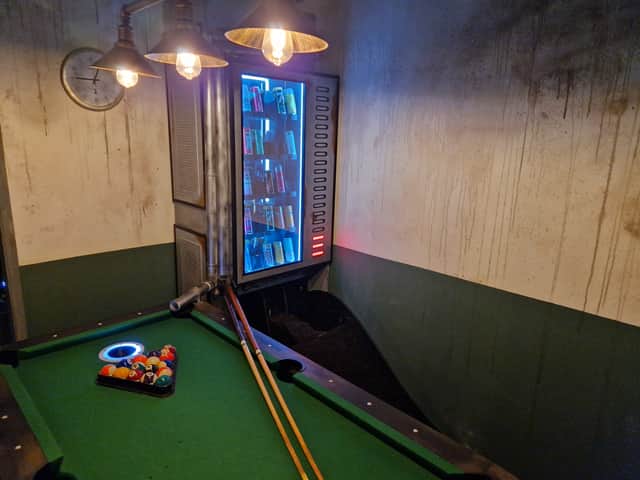 One of the holes in the prison-themed mini golf at Tenpin Sheffield