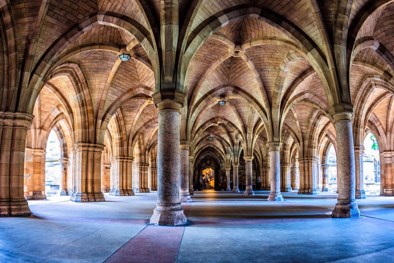 A tour of Glasgow University's West End campus includes a number of must-sees, including the impressive gothic tower, the strange collections of medical specimens and instruments in the Hunterian Museum, and the atmospheric cloisters that could be the setting for a scene in a Harry Potter film.