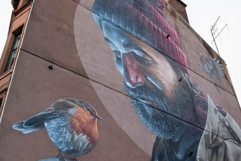Scattered in and around Glasgow City Centre are a large collection of murals by some of Scotland's best street artists. Some are small, some fill entire gable ends, most celebrate the history of the city and the Glaswegians who have made it what it is - from St Mungo to Billy Connolly. The trail takes around three hours and a guide can be found at www.citycentremuraltrail.co.uk - although there's every chance you'll find bonus murals not included there.