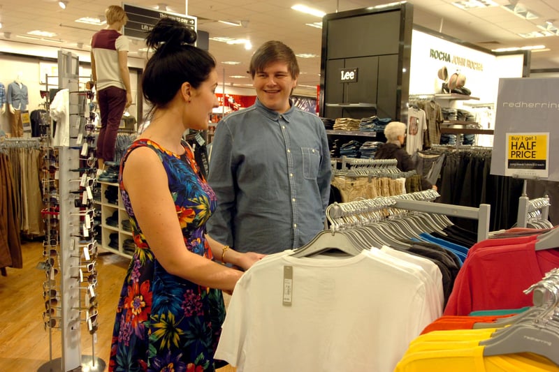 Personal shopper Steph McCarthy was helping a customer to choose outfits in 2012.