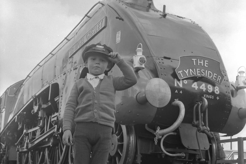 Stephen Atkinson had a memory to last a lifetime when he had his photo taken next to the Sir Nigel Gresley locomotive on the Philadelphia branch line in 1977.