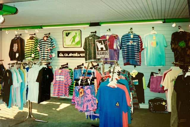 The clothing section at the old Boatworld store on London Road, Sheffield, which Dave Copley ran
