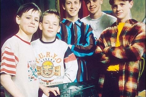 The kids from Byker Grove including a fresh faces Ant and Dec
