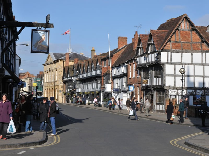 Stratford Upon Avon was ranked 155th in England and Wales