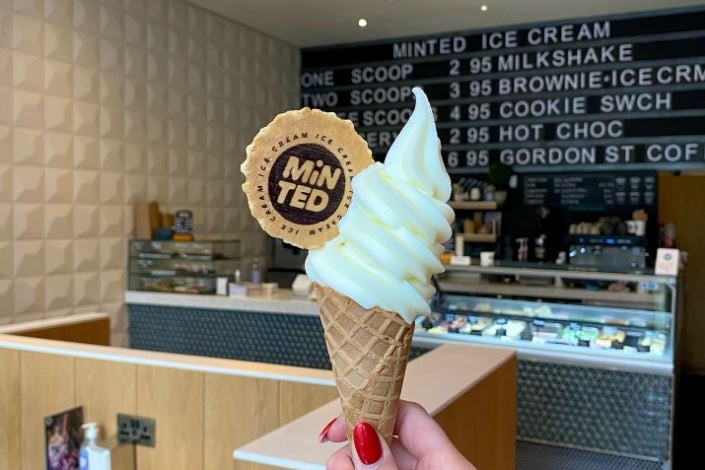 You can't always guarantee the weather in Glasgow, so don't let that put you off from ordering an ice cream at Minted. 