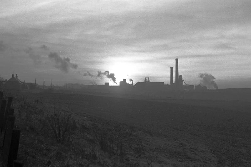 A silhouetted view of Silksworth pit in December 1946. It was finally closed in 1971.