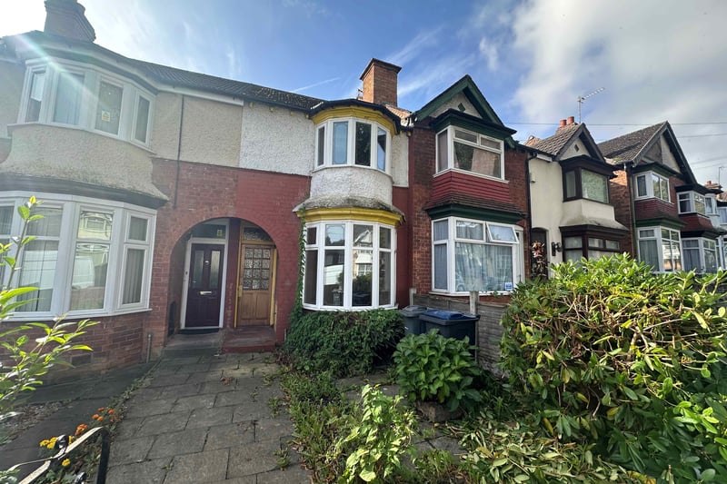 Back up in the north of the city is a three-bedroomed, mid-terraced house with gardens front and back at 20 Ilsley Road in Erdington, with a guide price of £59,000+.
This property has a storm porch, two reception rooms, understairs cupboard and kitchen on the ground floor, a landing, three bedrooms, shower room and toilet upstairs, plus double glazing, although it needs modernisation.
