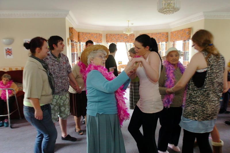 Volunteers from the Prince's Trust held a tea dance and buffet for the residents of Ashley Grange Residential Home, Philadelphia, in 2010.