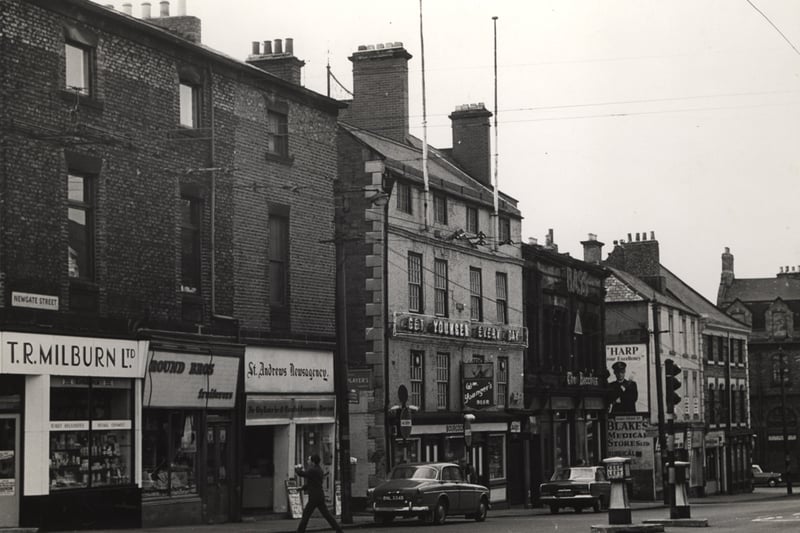 A 1960 photo of Newgate Street taken from Percy Street.