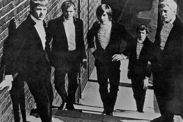 The Poets were very distinctive compared to some other bands as they sported an Edwardian look a bit similar to The Kinks. Their 1964 single "Now We're Thru'" peaked at number 31 in the UK singles chart. 
