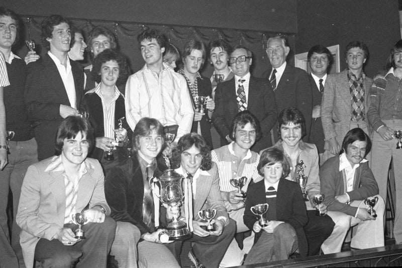 Hylton Colliery Juniors celebrated their Hetton Junior League Championship success with a presentation night at Red House Workmen's Club in 1977.