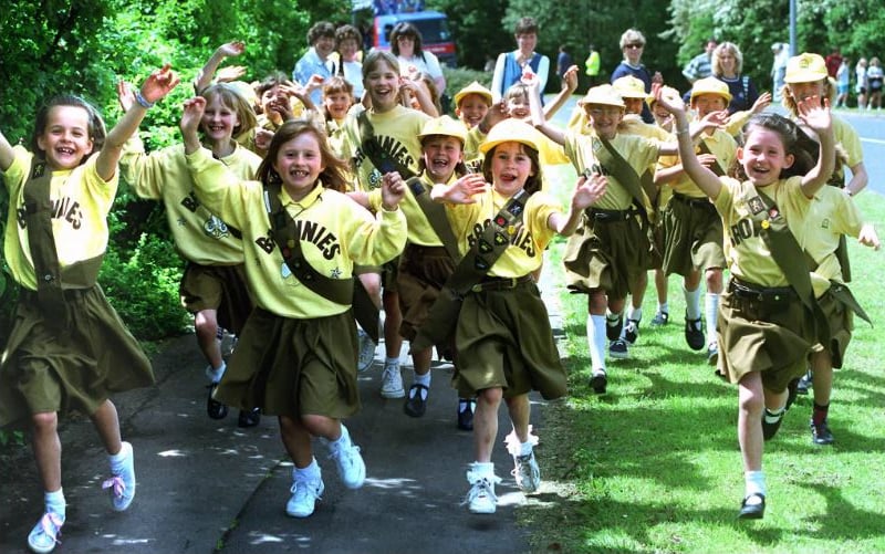 Penwortham Brownies enjoying the fun in 1996.