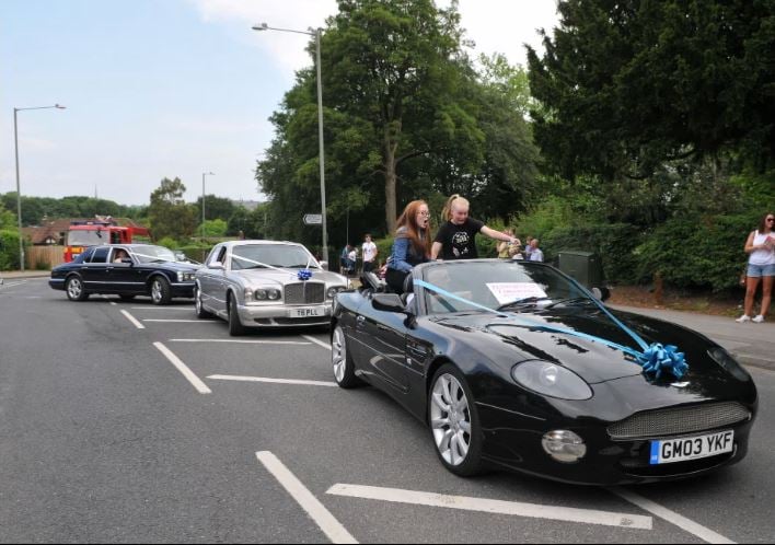 Penwortham Limousines join the procession in 2018.