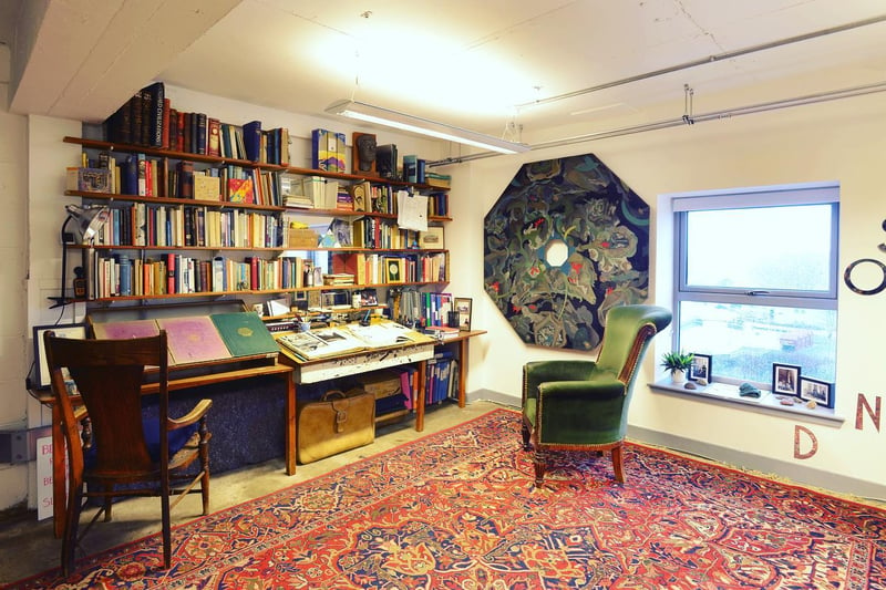 Visit the Alasdair Gray Archive  at the Whisky Bond. The archive holds the collection of original visual artworks, sketches and drawings bequeathed to Gray's son Andrew. 