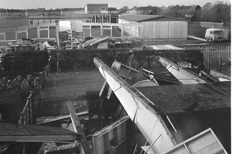 Carrick Knowe Primary School was damaged during the January gales in Edinburgh in 1968.
