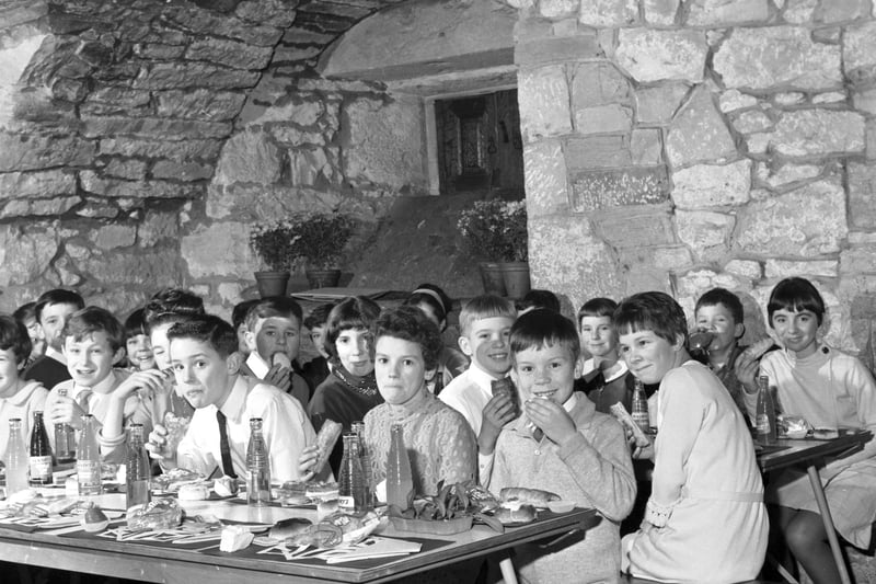 Pupils at St John Vianney  RC Primary School enjoy their school leavers' party at Inch House in Edinburgh in December 1967.