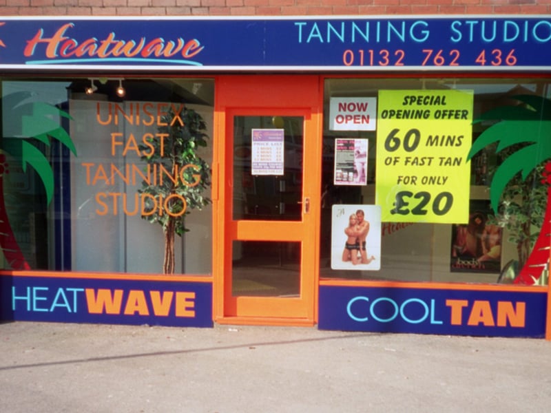 Did you top up your tan here back in the day? Heatwave tanning studios pictured in February 2001