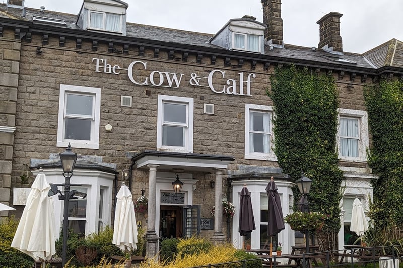 The Cow & Calf, located in Ilkley, has a rating of 4.4 stars from 2,801 Google reviews. A customer at this country pub said: "Great place with great vibe and great food! We got mushroom and cheese as appetisers and Sunday Trio which was a very excellent Sunday Roast. Everything tasty and compliment each other! Place close to the Ilkley moor so you’ll also have a great scenery."