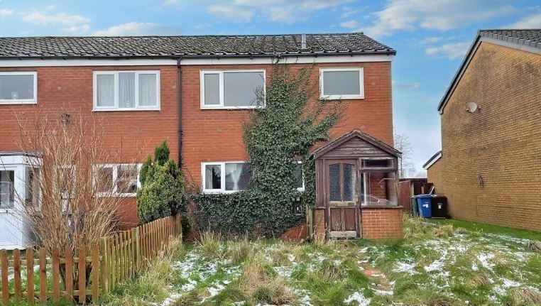This three-bed end of terrace in Wade Brook Road, Wymott, Leyland, is being offered at auction for a guide price of £90,000. Agent Savills said in need of modernisation, but has extension potential and has both front and rear gardens.