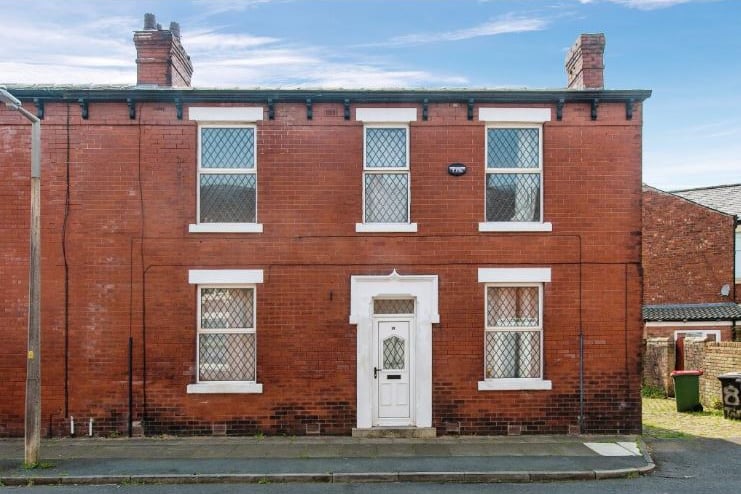 This three-bed end of terrace house in Plumpton Road, Ashton-on-Ribble, is described by the agent as having "bags of potential". It's close to local amenities and has central heating. Offered for £115,000.