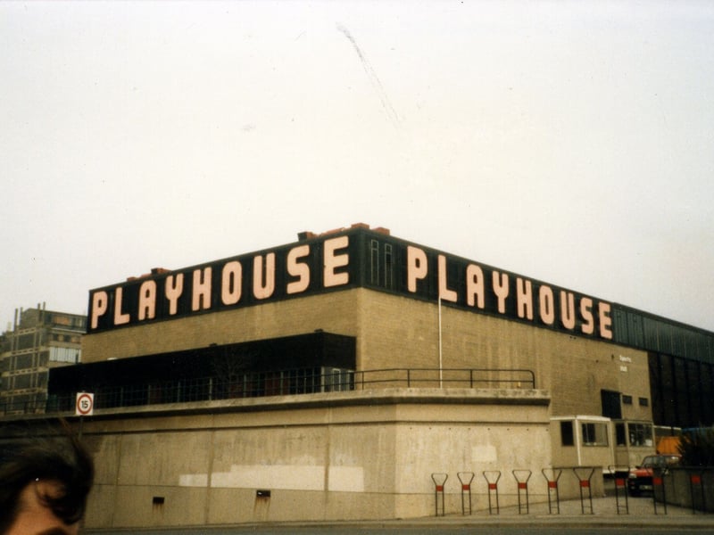 Leeds University showing the Sports Hall building which was also home to Leeds Playhouse at the time. The playhouse had originally been formed in 1970 and was later to be transferred to Quarry Hill where it opened as the West Yorkshire Playhouse in 1990.