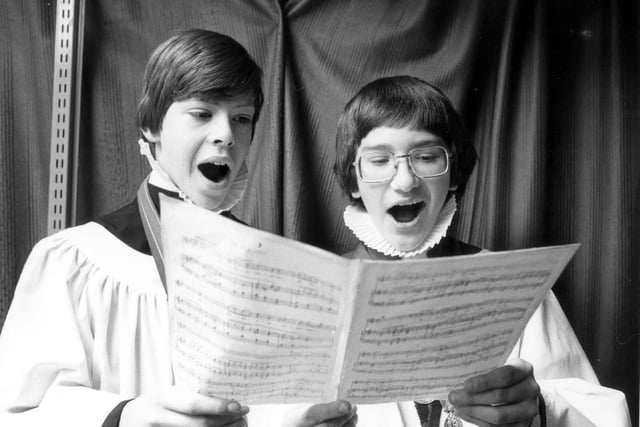 Steven Thornber (left) and Philip Waddington as they appeared for the 1979 Chorister Awards in London