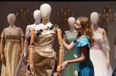 A stolen mannequin from Netflix series The Crown was found in a canal in South Yorkshire. This photo shows props from the series on show at Bonhams ahead of being auctioned