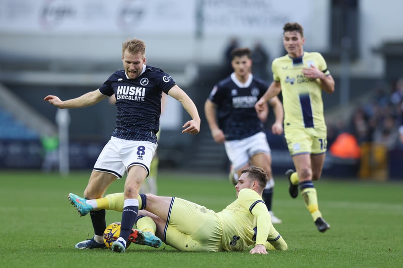 His frustration at Millwall's opening goal will have been high. Started a touch shakily, but did improve and came up with some key defensive moments in the second half. 