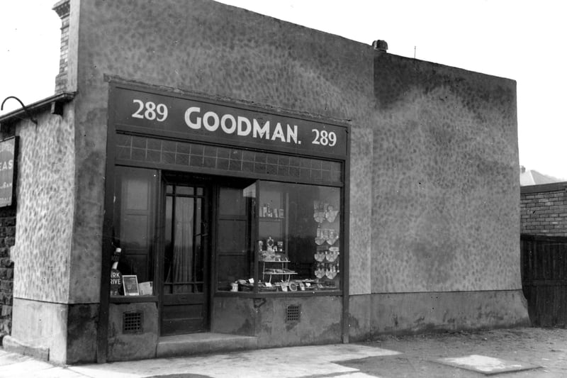 Goodman's cafe on Stanningley Road pictured in March 1937. This building was formerly a Toll-House, the frontage has been altered.
