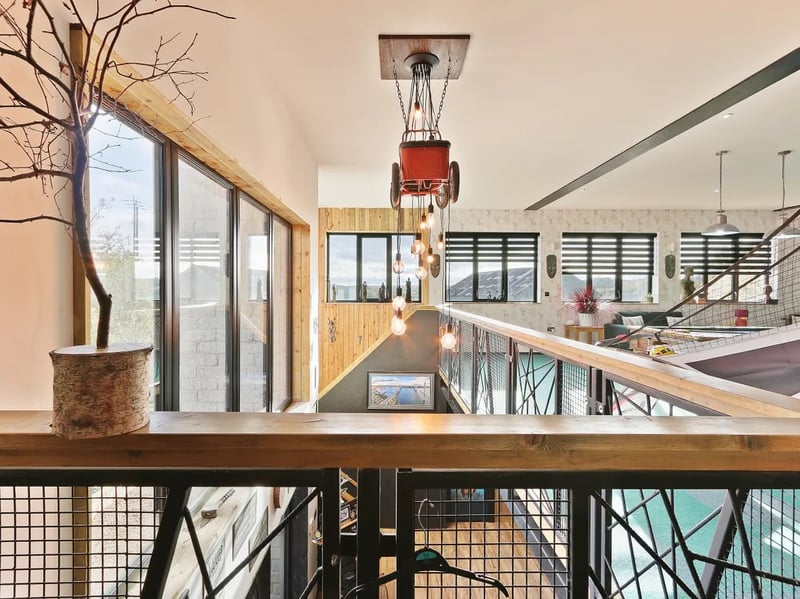 This custom-built residence has "industrial charm". (Photo courtesy of Zoopla)