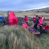 An injured walker was saved from the Moscar Estate in Hope Valley by Edale Mountain Rescue team. Photo: Edale Mountain Rescue Team