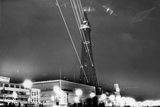 Blackpool Tower laser in 1982