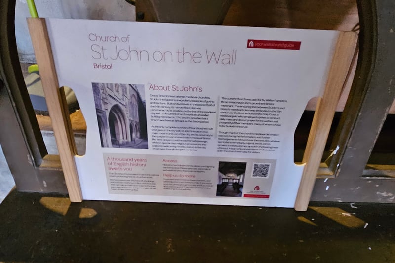 St John on the Wall is no longer in use for regular worship and is open to the public on Wednesdays from 11am to 2pm and Saturdays from 10am to 4pm subject to volunteer availability.
