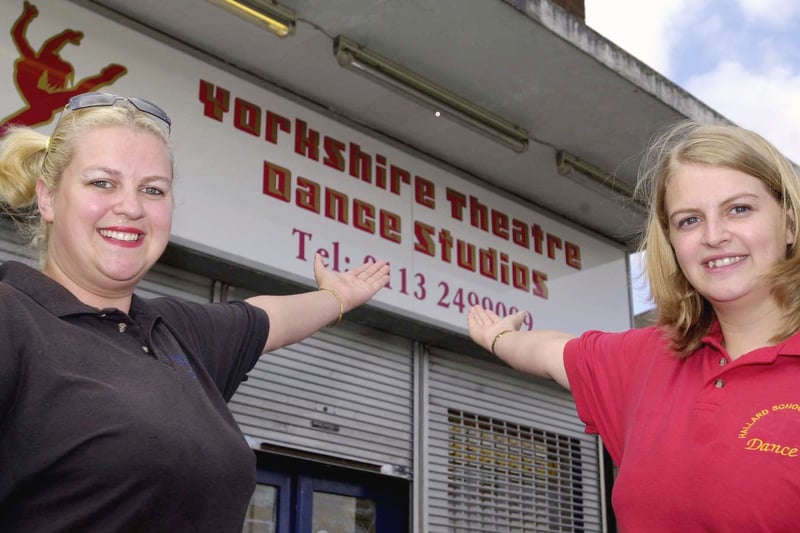 Niki Hallard, left, and Samantha Hallard were all smiles after opening their own dance studio on Selby Road at Halton. Pictured in September 2003.